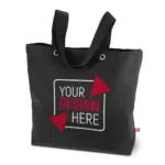 LAGOS – Canvas tas met bodemvouw, lange hengsels en metalen oogjes — productfoto 6