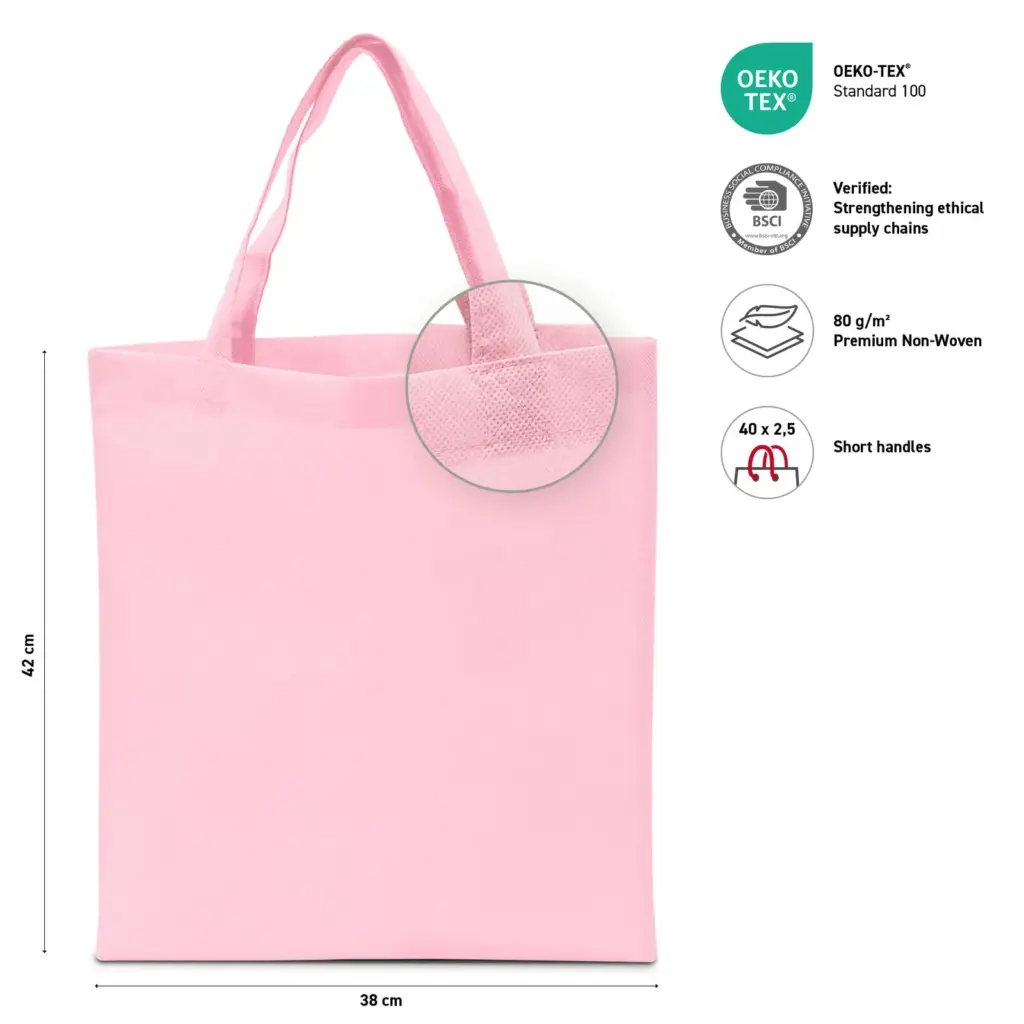 WIEN – Tragetasche mit kurzen Henkeln – rosa