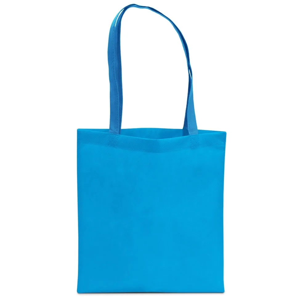 MUNICH Shopper met lange handvatten cyan blauw - Hidalgo-werbeartikel MUNICH – Shopper met lange handvatten, cyan blauw