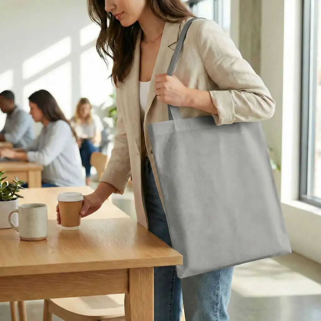MUNICH – Tote bag with long handles – grey