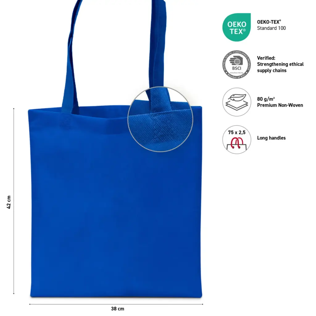 MUNICH – Tote bag with long handles – royal blue