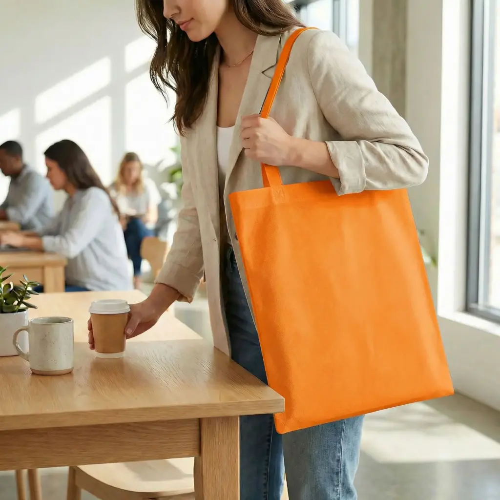 MUNICH – Tote bag with long handles – orange