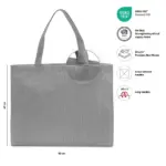 ZURICH – Grote shopper met lange handvatten – grijs