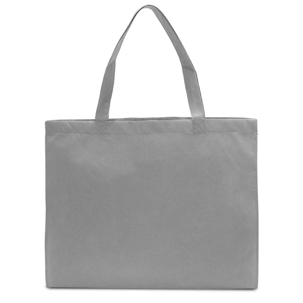 ZURICH Grote shopper met lange handvatten grijs - Hidalgo-werbeartikel ZURICH – Grote shopper met lange handvatten, grijs