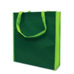 LISBOA – Shopper met bodem- en zijvouw, donker-/lichtgroen