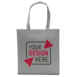 LISBOA – Tote bag with bottom and side fold – grey