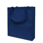 LISBOA – Shopper met bodem- en zijvouw, marineblauw