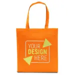LISBOA – Tote bag with bottom and side fold – orange