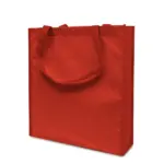 LISBOA – Shopper met bodem- en zijvouw, rood