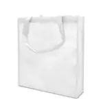 LISBOA – Shopper met bodem- en zijvouw, wit