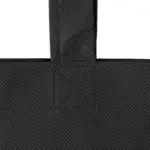 LISBOA – Tote bag with bottom and side fold – black
