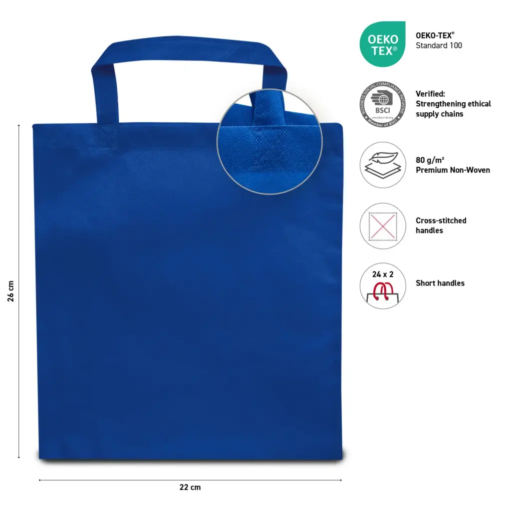 PRAG – Small tote bag with short handles – royal blue