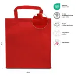 PRAG – Small tote bag with short handles – red