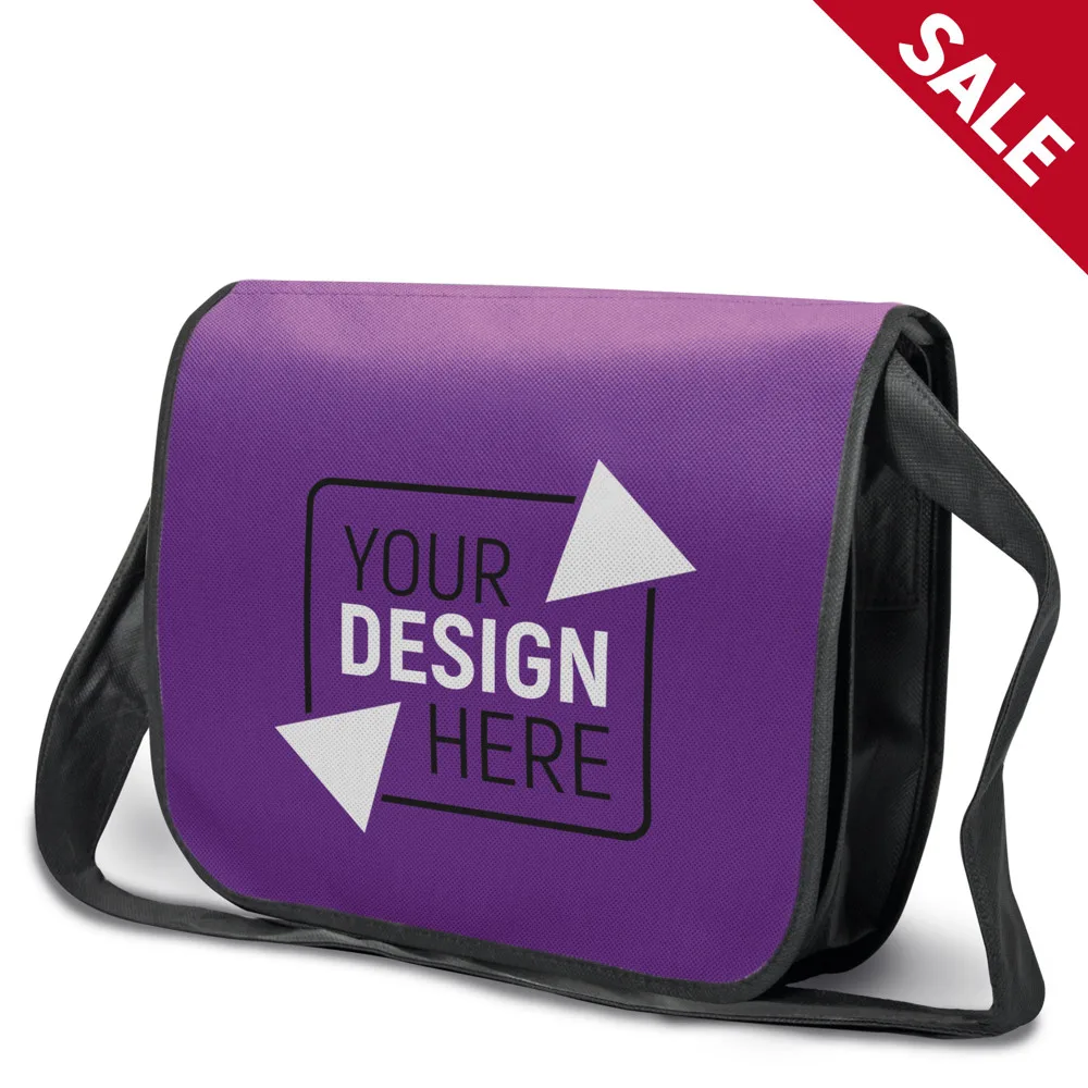 Messenger Bag College bedrucken reißfest Vlies groß — Produktfoto 39