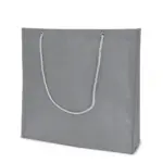 MILANO – Shopper met zilveren koordhandvatten, grijs
