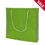 MILANO – Shopper met zilveren koordhandvatten, lichtgroen/grijs