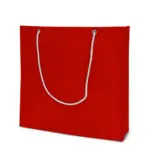 MILANO – Shopper met zilveren koordhandvatten, rood