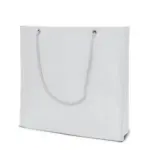 MILANO – Shopper met zilveren koordhandvatten, wit