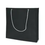 MILANO – Shopper met zilveren koordhandvatten, zwart