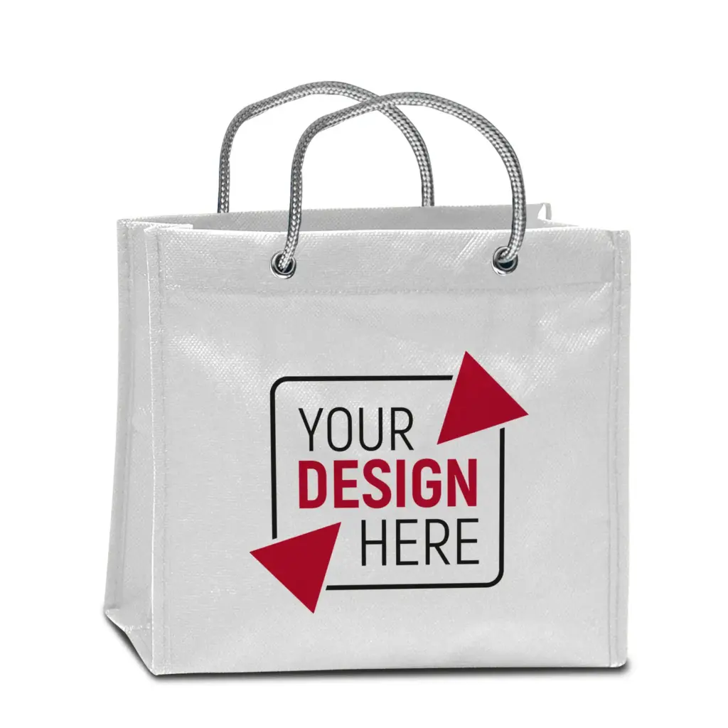 LONDON – Small boutique bag with carrying cords – white