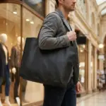 STOCKHOLM – Grote tas met bodemvouw en rits — productfoto 17
