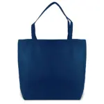 STOCKHOLM Grote tas met bodemvouw en rits marineblauw - Hidalgo-werbeartikel STOCKHOLM – Grote tas met bodemvouw en rits, marineblauw