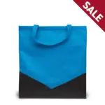 ESPOO – Shopper met korte hengsels, hemelsblauw/zwart