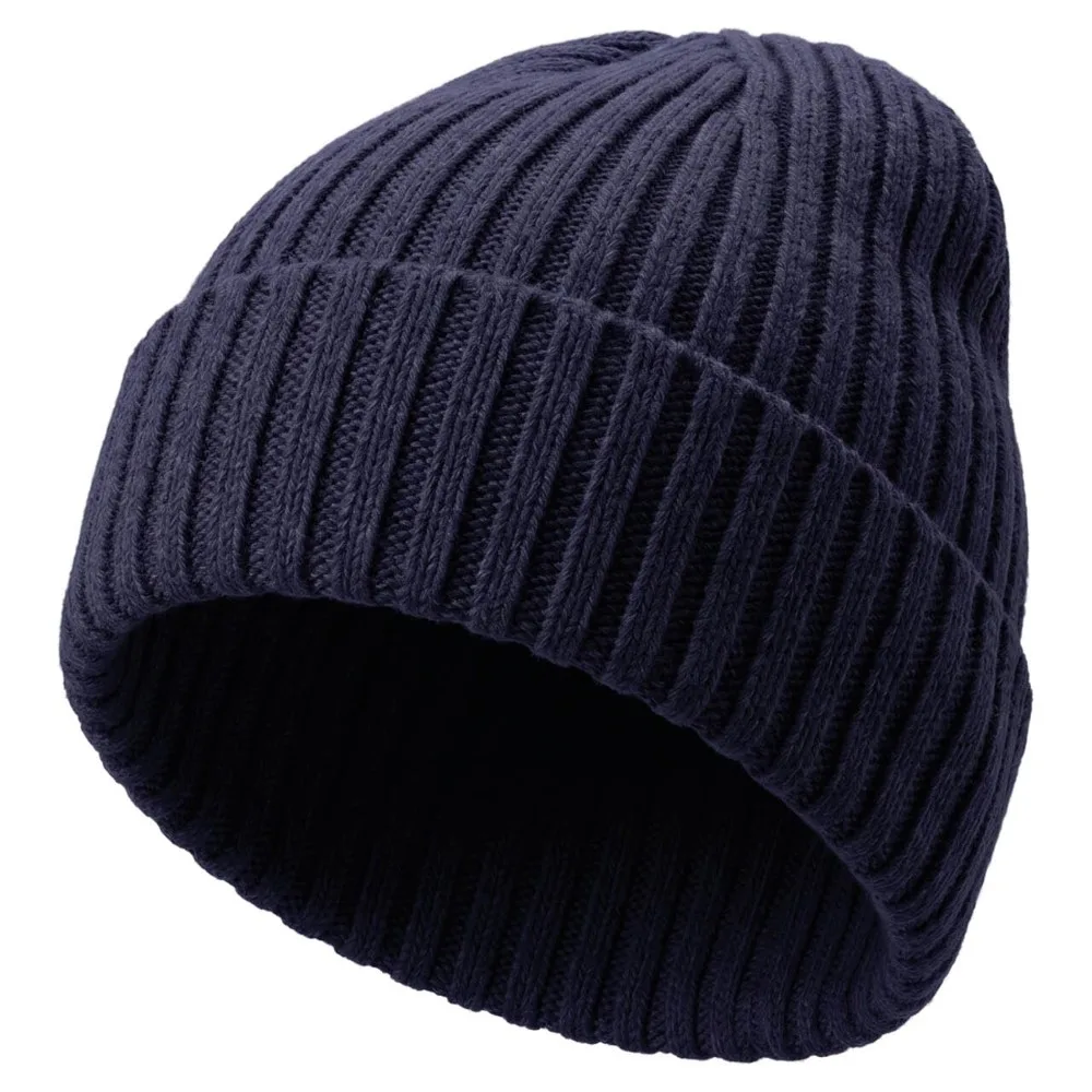 Gebreide muts 15 Merino wol navy pms533c navy - Hidalgo-werbeartikel Gebreide muts, 15% Merino wol, navy (pms533c) / navy