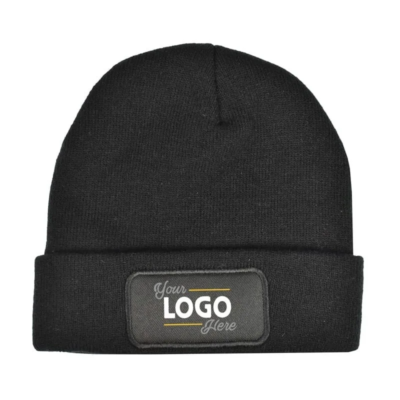 Gebreide muts met label 100 rPET productfoto 2 - Hidalgo-werbeartikel Gebreide muts met label 100% rPET — productfoto 2