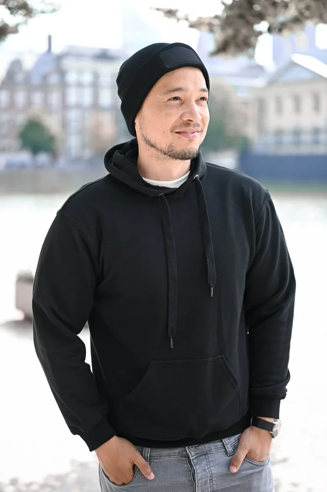 Gebreide muts met label — productfoto 4