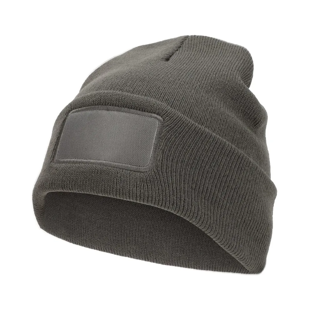 Nilton's Gebreide muts met label, donkergrijs (pms cool grey 11c) / donkergrijs