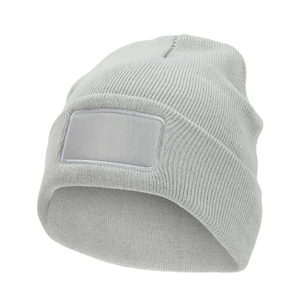 Nilton's Gebreide muts met label, grijs (pms 429c) / grijs