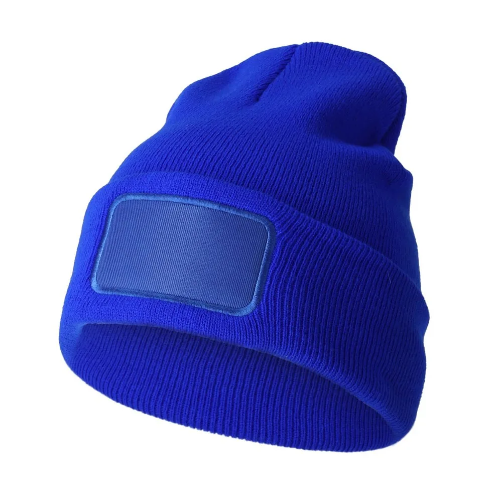 Nilton's Gebreide muts met label, kobaltblauw (pms 286c) / kobaltblauw