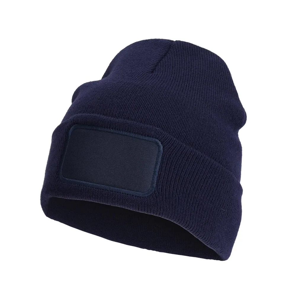 Nilton's Gebreide muts met label, navy (pms 533c) / navy