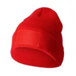 Nilton's Gebreide muts met label, rood (pms 199c) / rood