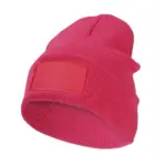 Nilton's Gebreide muts met label, roze (pms 212c) / roze