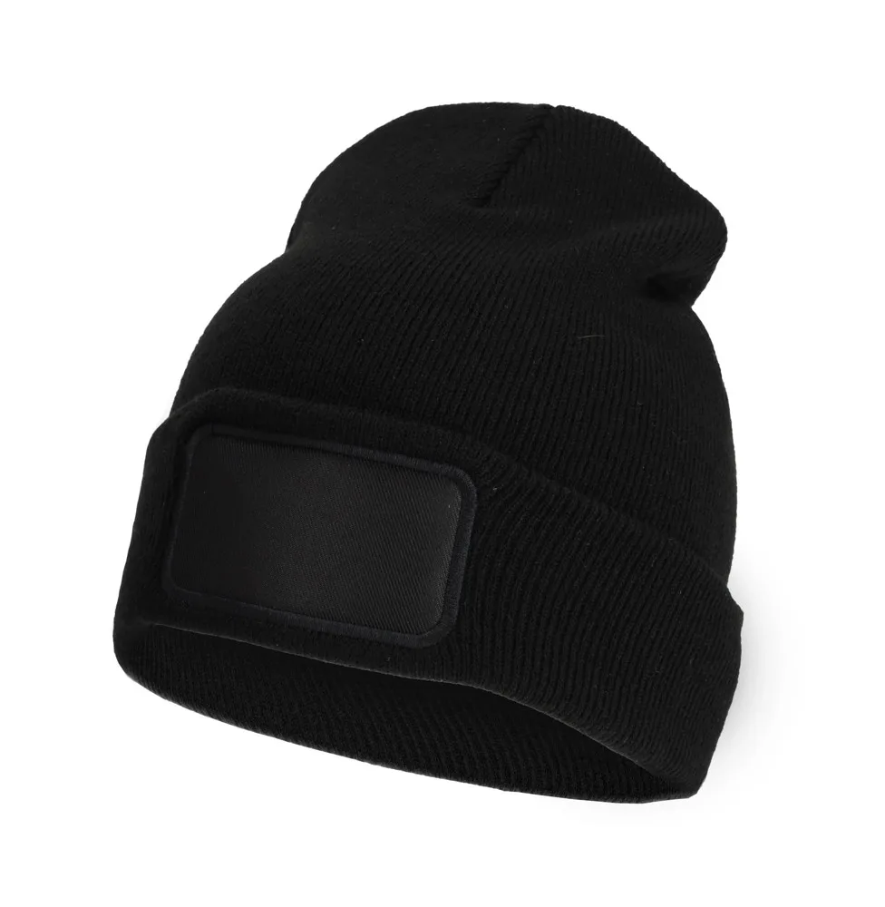 Nilton's Gebreide muts met label, zwart (black) / zwart