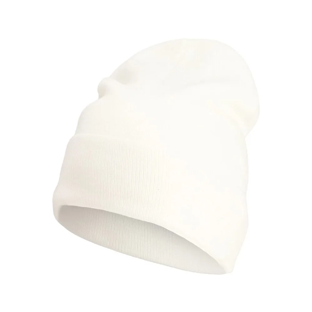 Recycled rPET branded beanie custom logo for promotion.