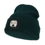 Nilton's Gebreide muts met ledlamp, flessengroen (pms 3308c) / flessengroen