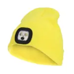 Nilton's Gebreide muts met ledlamp, geel (pms 101c) / geel