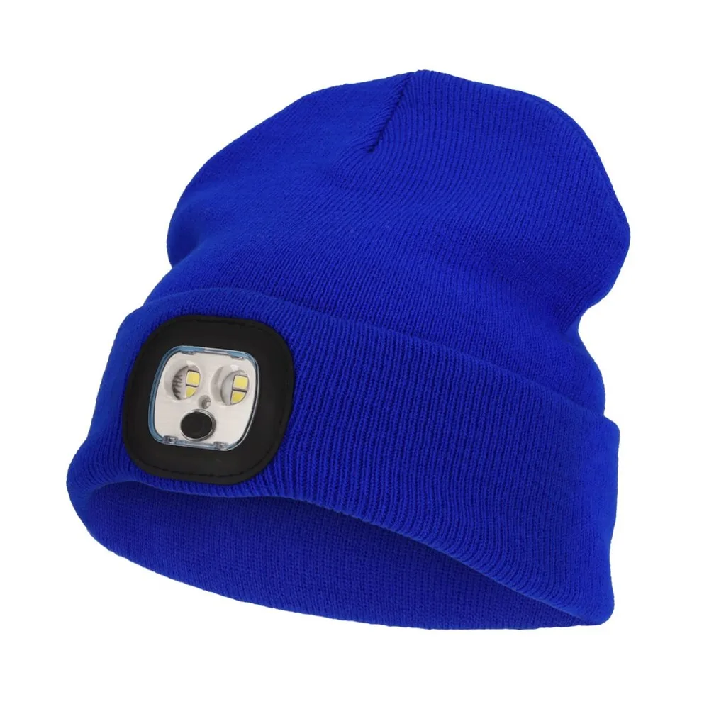 Nilton's Gebreide muts met ledlamp, kobaltblauw (pms 286c) / kobaltblauw