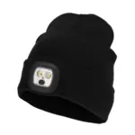 Nilton's Gebreide muts met ledlamp, zwart (black) / zwart