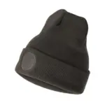 Nilton's Gebreide muts met rond label, donkergrijs (pms cool grey 11c) / donkergrijs — productfoto 2