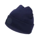 Nilton's Gebreide muts met rond label, navy (pms 533c) / navy