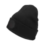 Nilton's Gebreide muts met rond label, zwart (black) / zwart