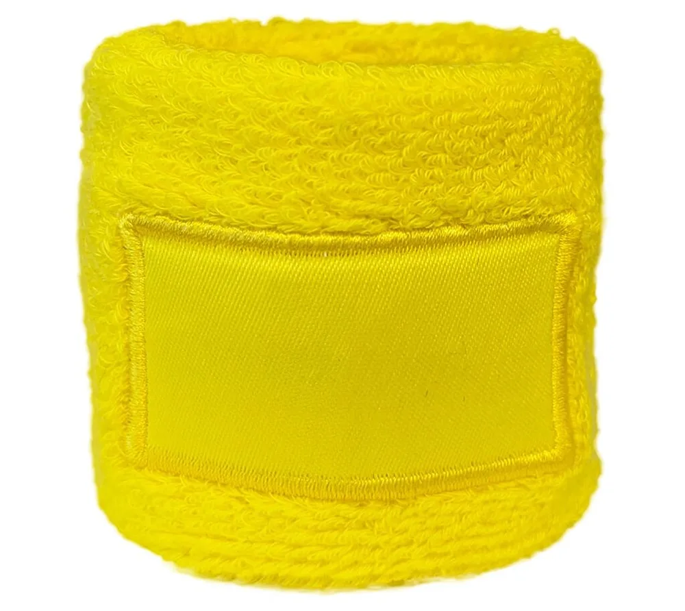 Polsband met label geel pms 101c geel - Hidalgo-werbeartikel Polsband met label, geel (pms 101c) / geel