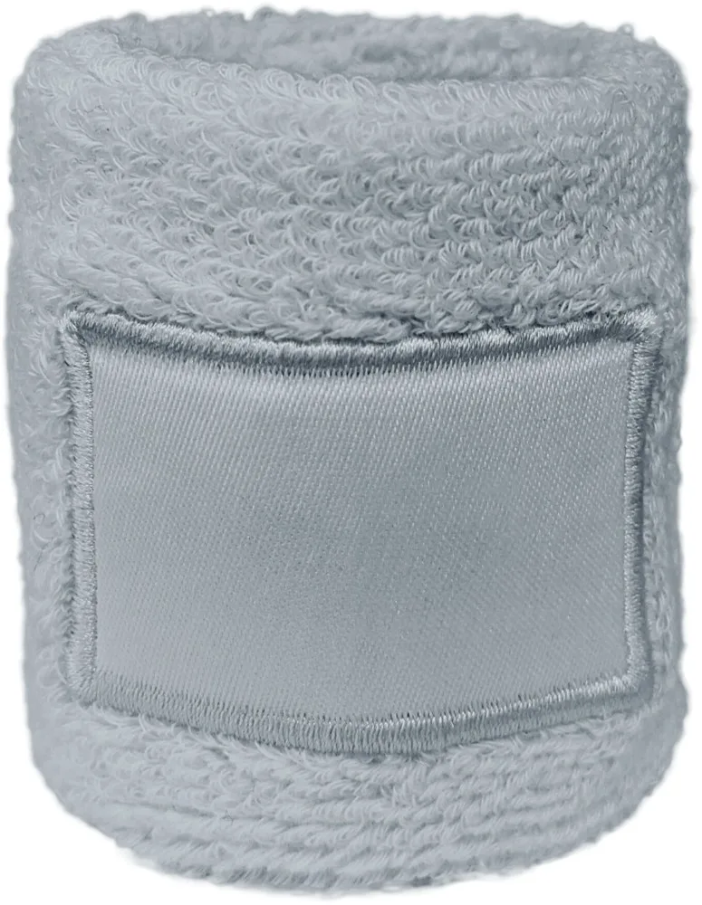 Polsband met label grijs pms 429c grijs - Hidalgo-werbeartikel Polsband met label, grijs (pms 429c) / grijs