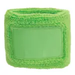 Polsband met label groen pms 7488c groen - Hidalgo-werbeartikel Polsband met label, groen (pms 7488c) / groen
