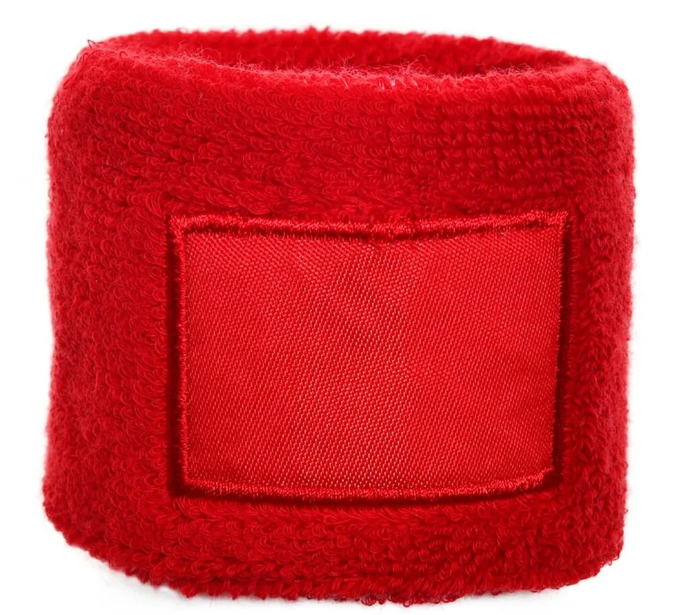 Polsband met label rood pms 199c rood - Hidalgo-werbeartikel Polsband met label, rood (pms 199c) / rood