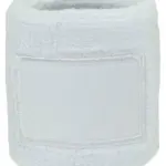 Polsband met label wit white wit - Hidalgo-werbeartikel Polsband met label, wit (white) / wit